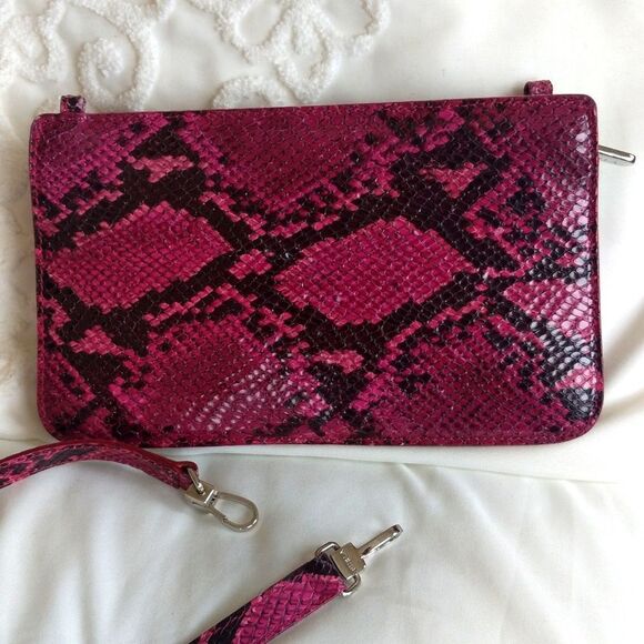 Furla Vintage  Small 💗Pink Snake Skin Purse - Picture 5 of 15